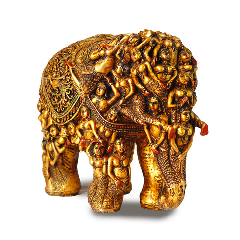Rich Decorative Elephant Statue in Resin (Marble Dust)