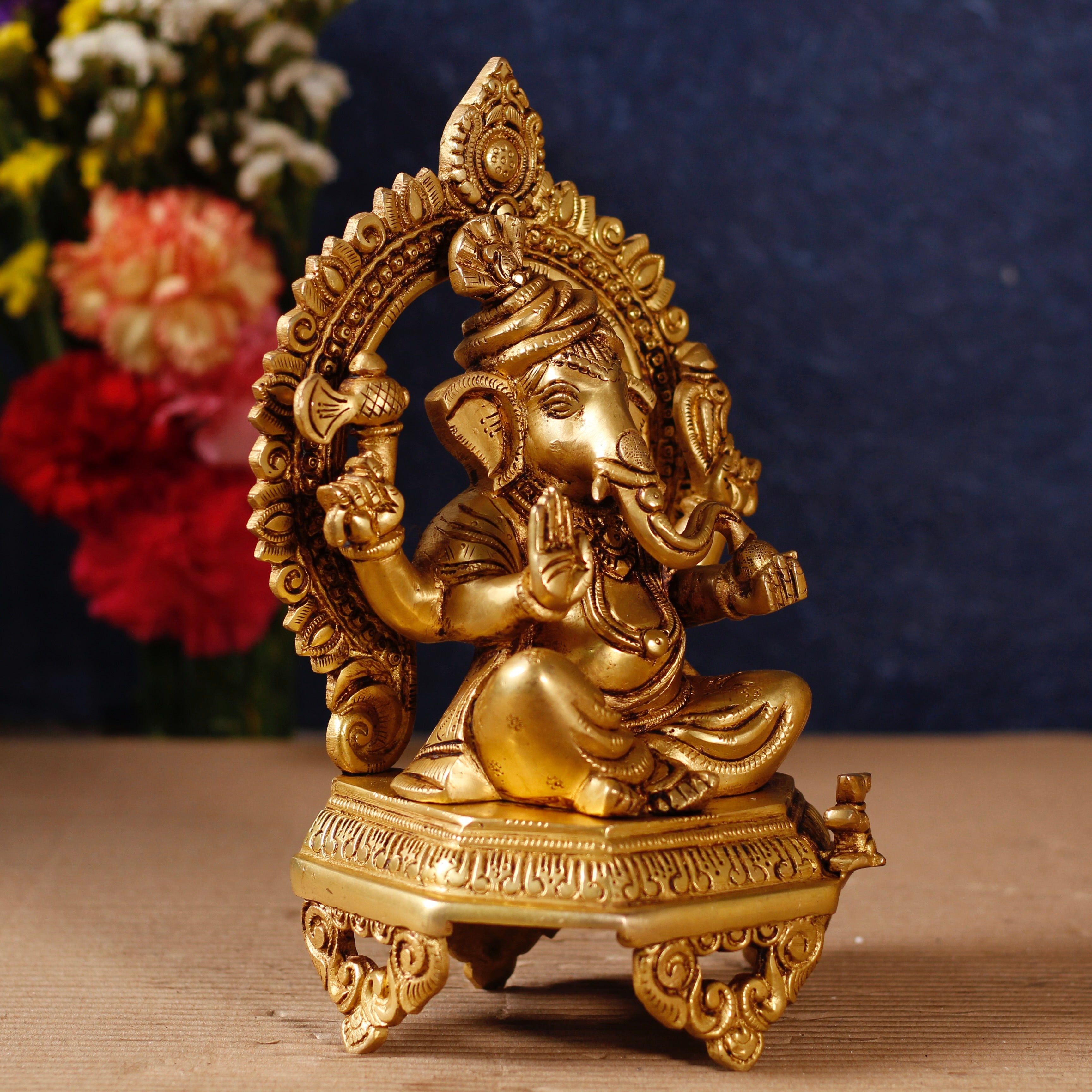 Brass Lord Ganesha 10.5"
