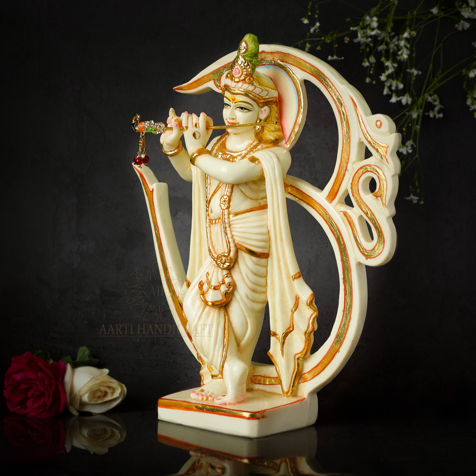 11" Most Elegant OM Krishna in polyresin
