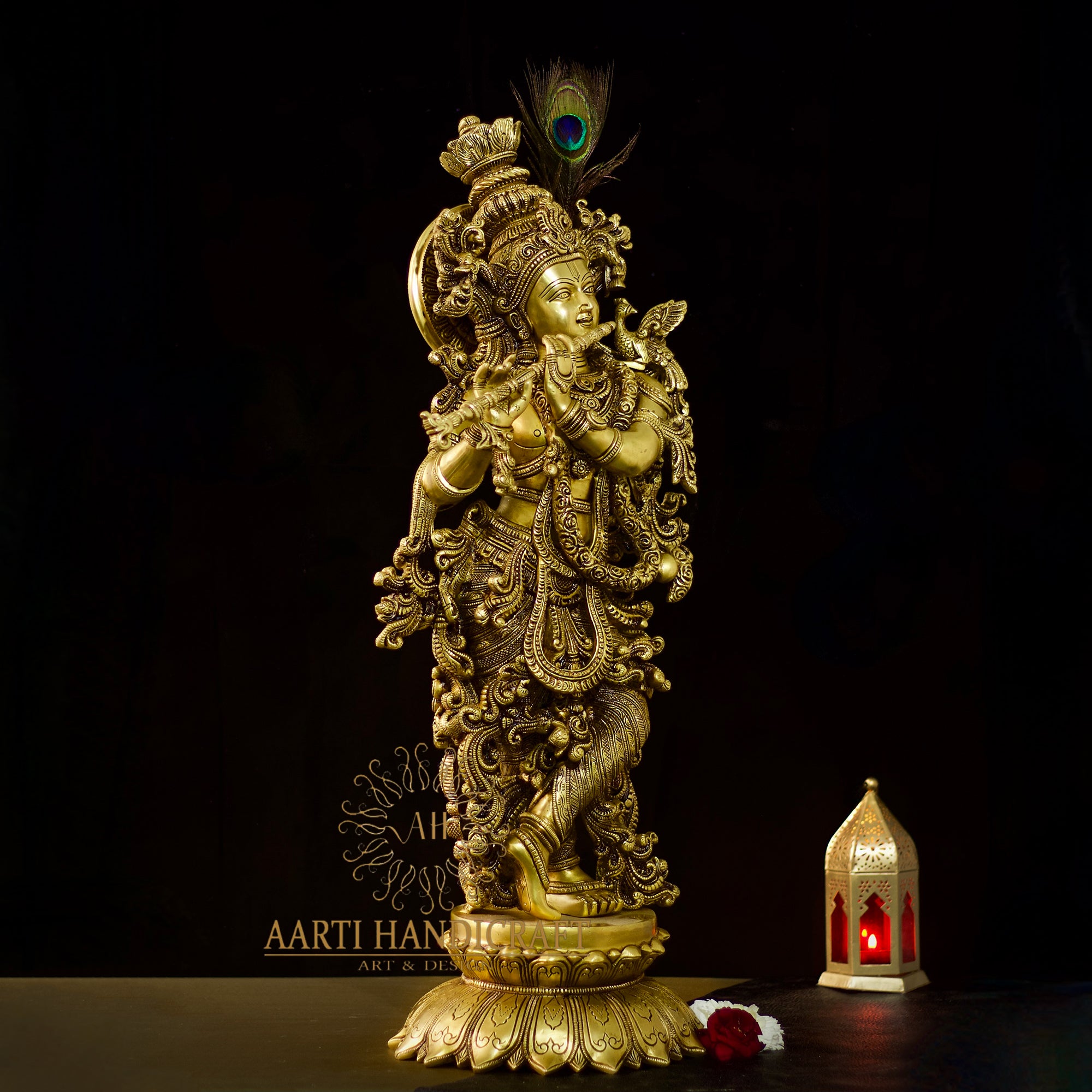 Divine Soul Brass Radha Krishna Idol In 26 Inches