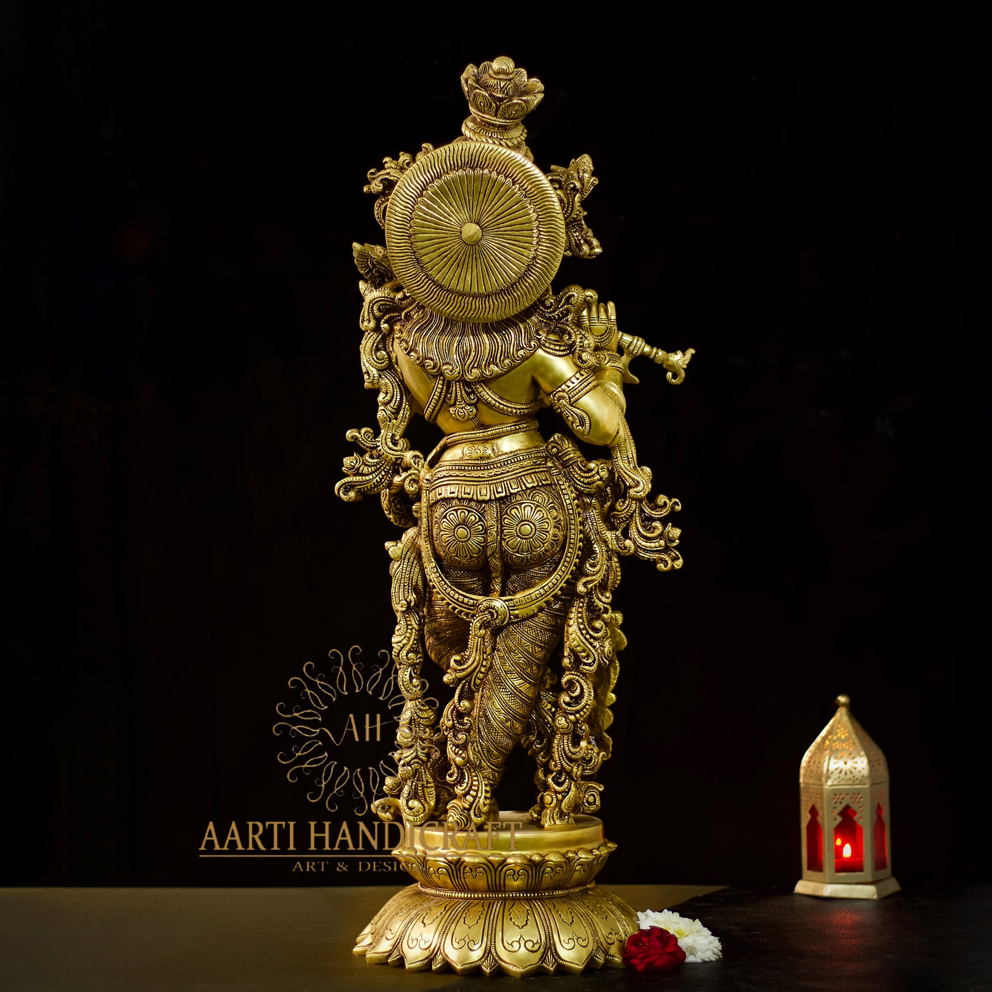 Divine Soul Brass Radha Krishna Idol In 26 Inches