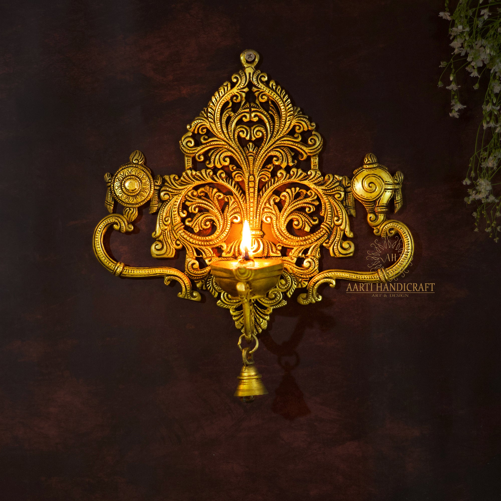 Wall Hanging Brass Diya