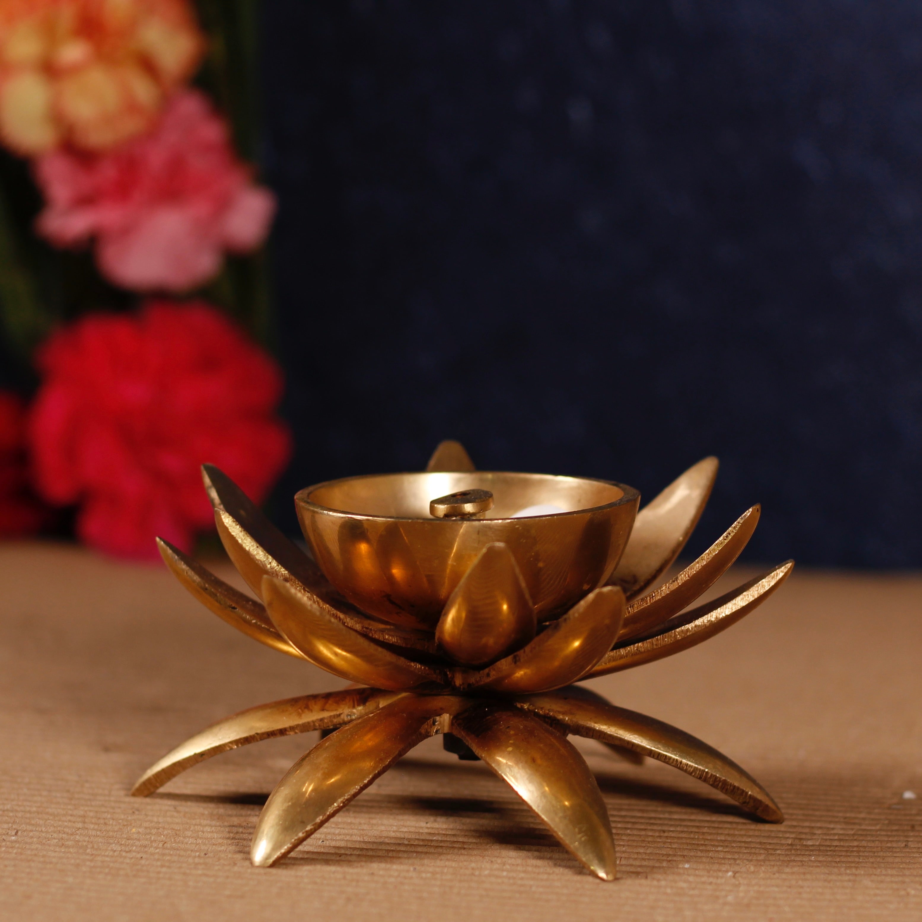 Lotus Diya for Pooja