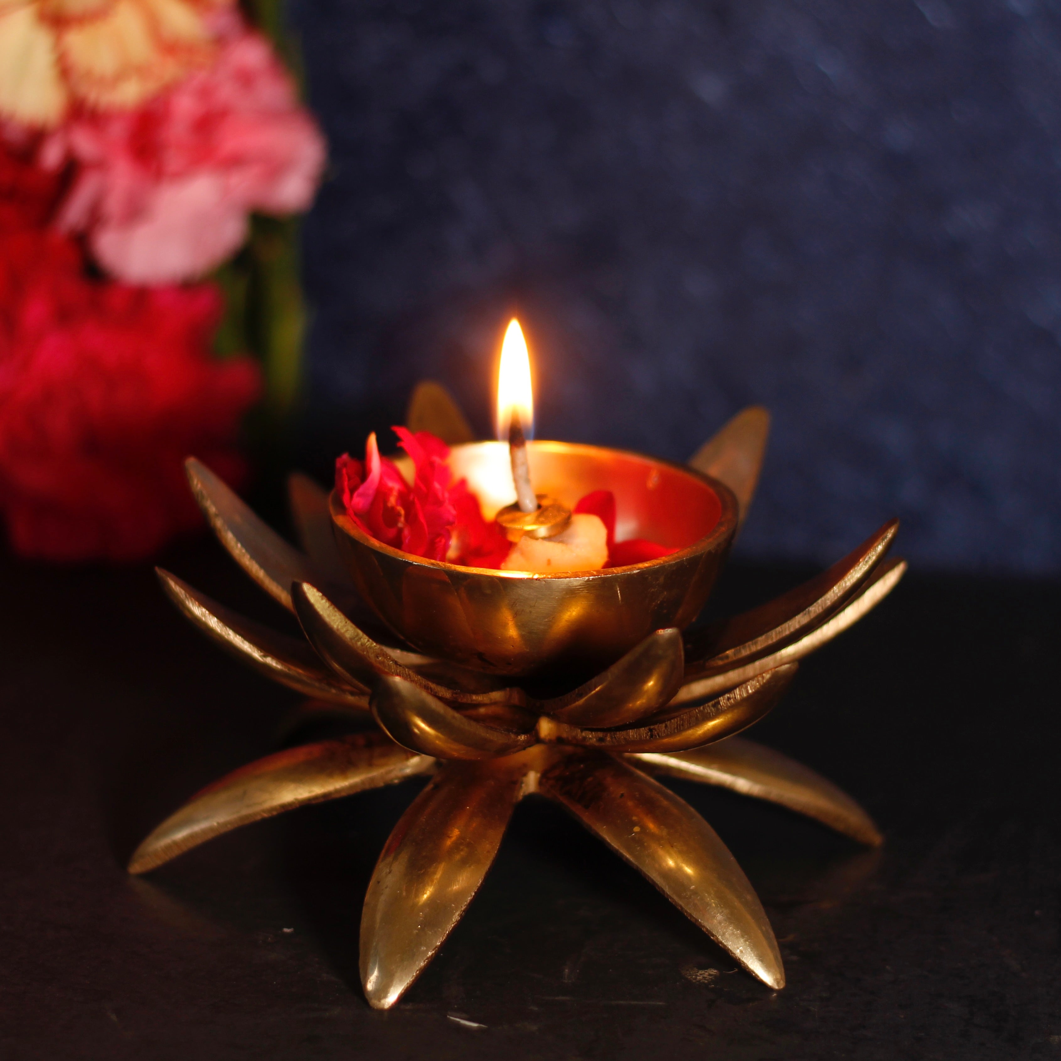 Lotus Diya for Pooja