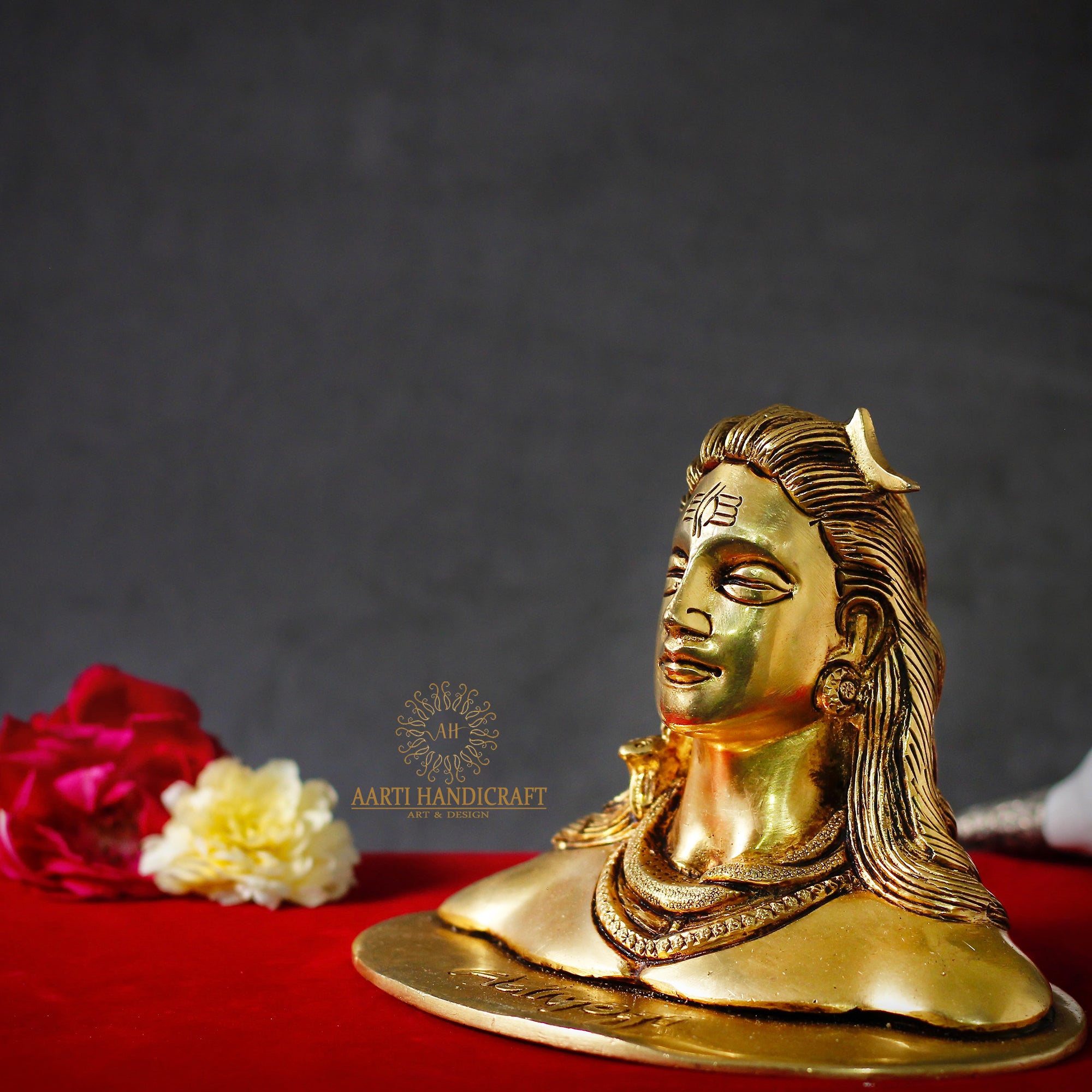 Lord Shiva Head in Brass