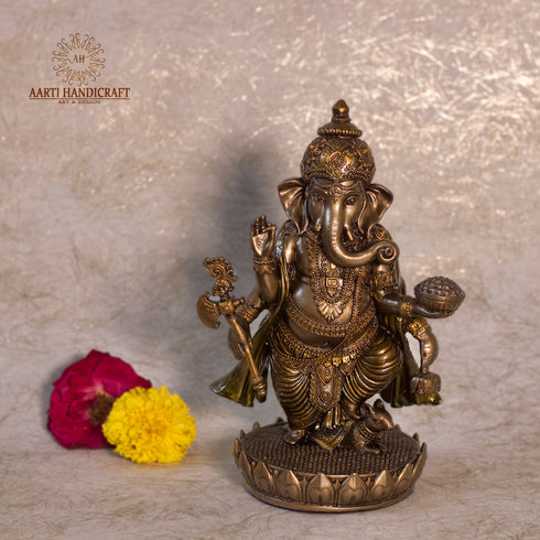Dancing Ganesha In Copper Finish