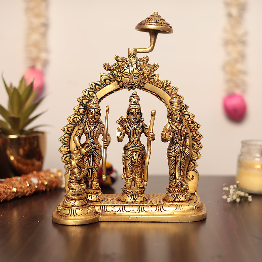 Divine Brass Ram Darbar Idol In 10 Inch