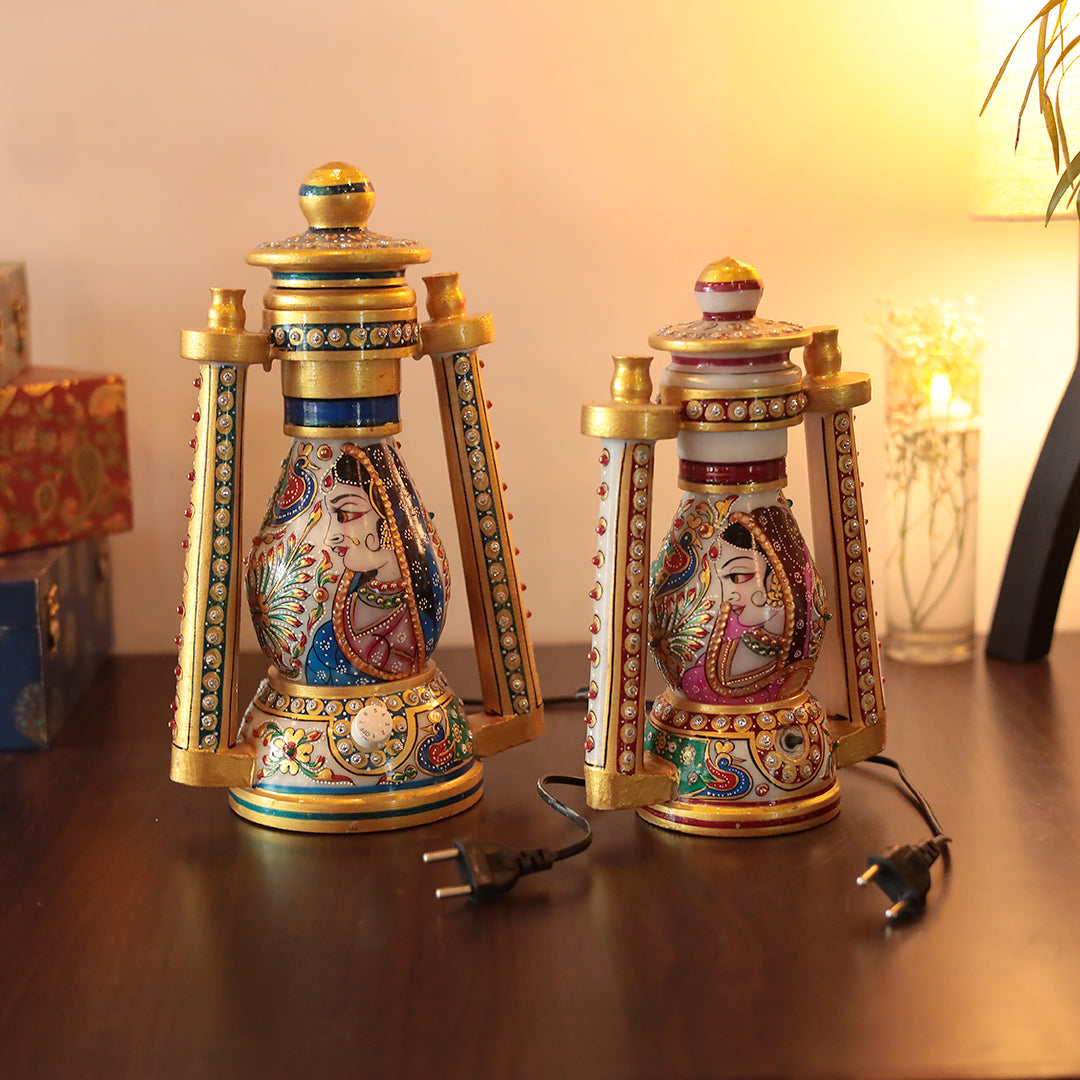 MARBLE LALTEN CUM LAMP