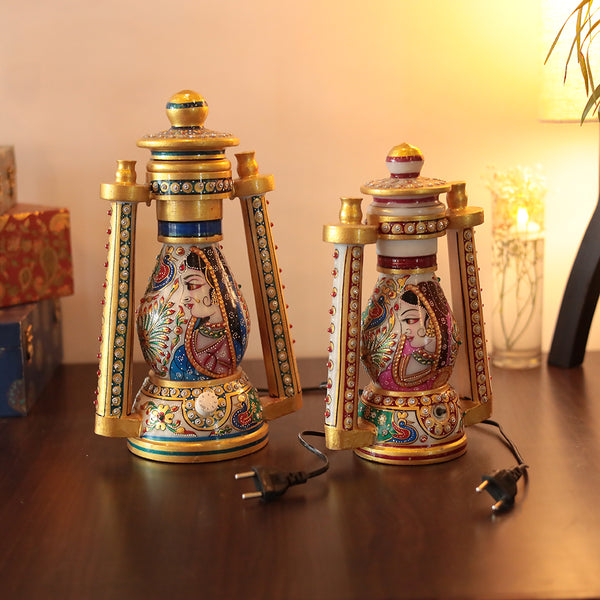 MARBLE LALTEN CUM LAMP