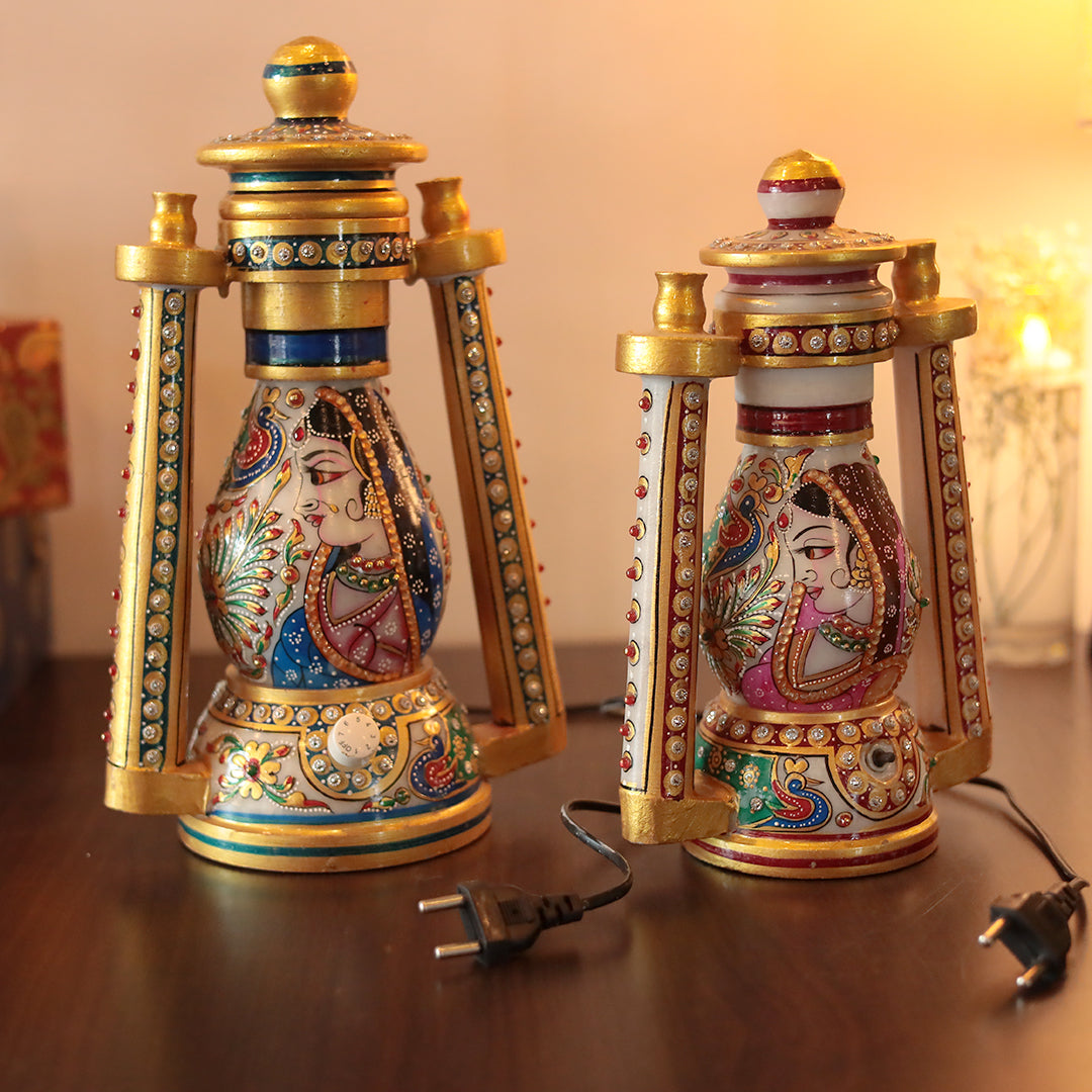 MARBLE LALTEN CUM LAMP