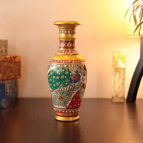 Hand Painted Designer Decorative Marble Flower Vase/Pot