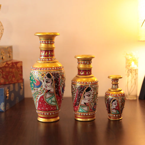 Hand Painted Designer Decorative Marble Flower Vase/Pot