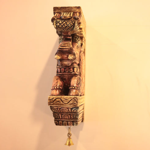 Artistic Sitting Elephant Design Door Bracket/Wall Hanging/Corbels In 12 inches