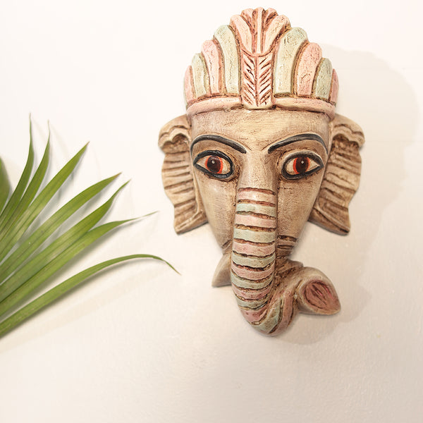 Auspicious Lord Ganesha Head/Bust For Wall Hanging/Gifting In 9 Inch (23 Cm)