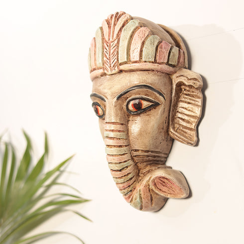 Auspicious Lord Ganesha Head/Bust For Wall Hanging/Gifting In 9 Inch (23 Cm)