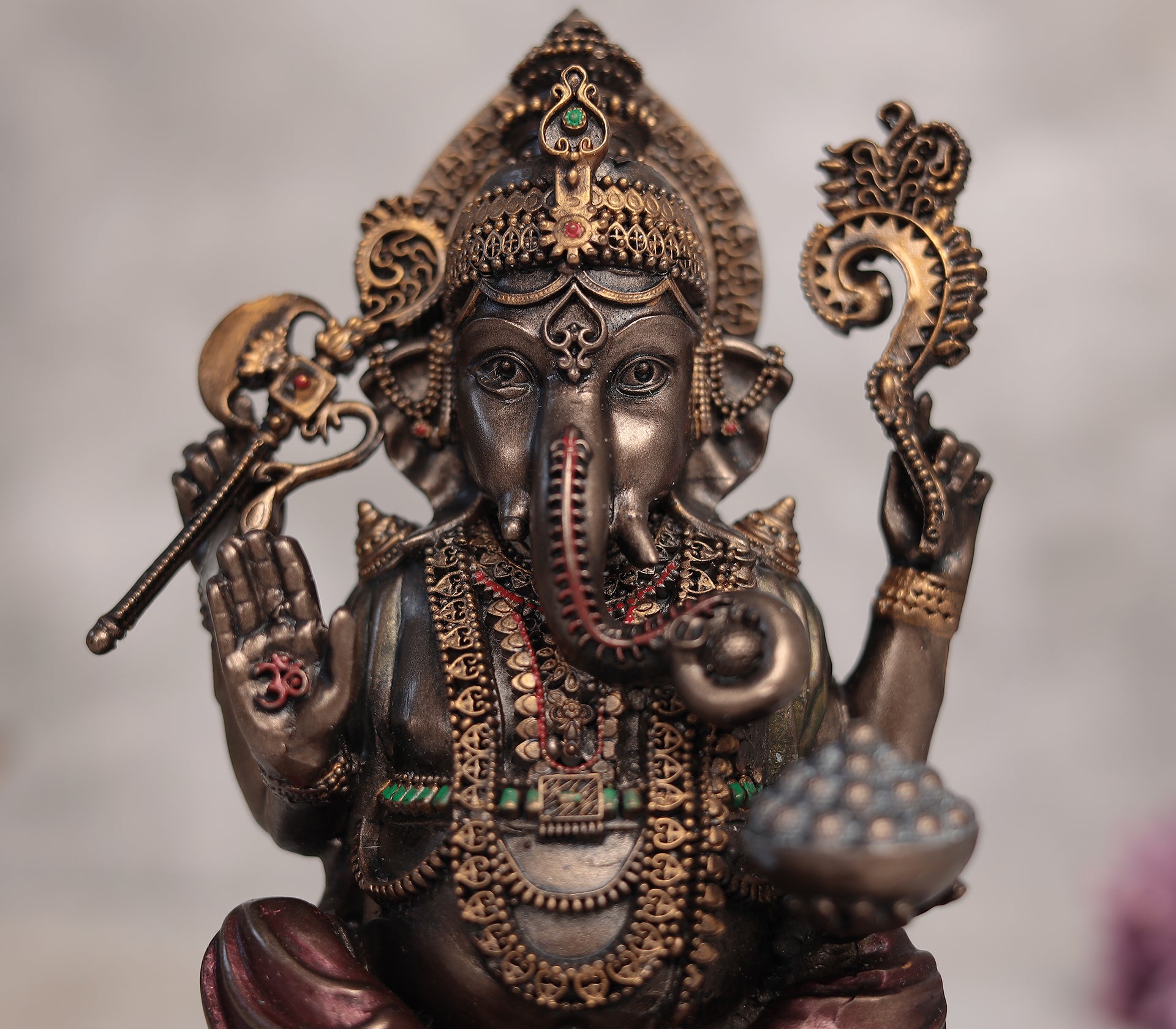 Lotus Ganesha In Copper Finish