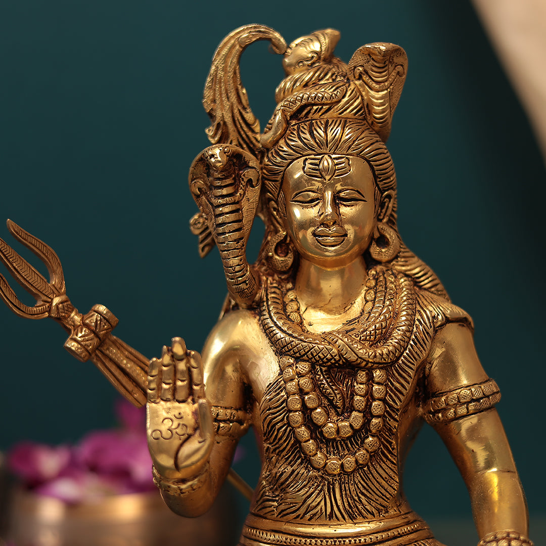 Fine Brass Shiva Idol in 11.5 Inches