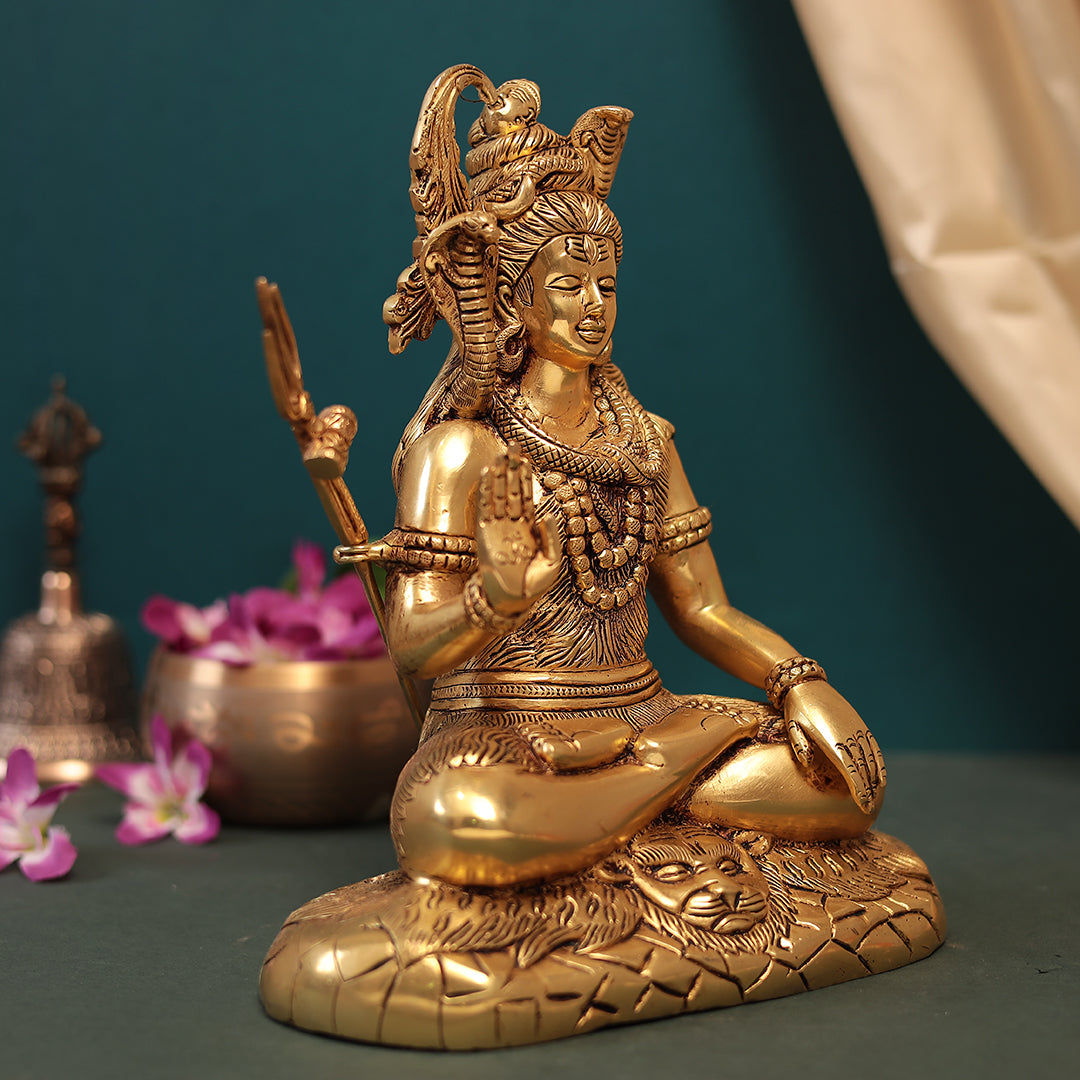 Fine Brass Shiva Idol in 11.5 Inches
