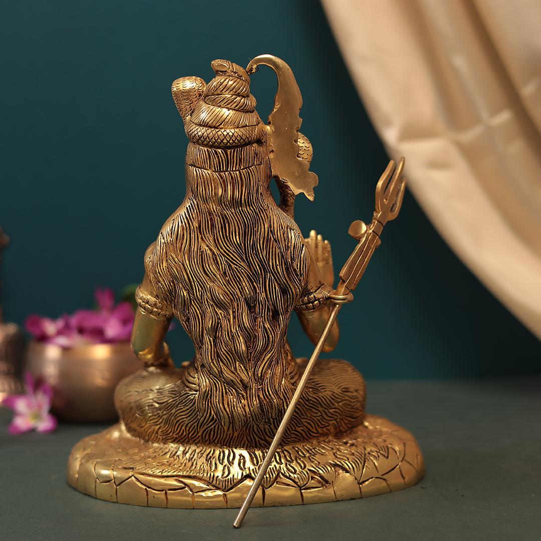 Fine Brass Shiva Idol in 11.5 Inches