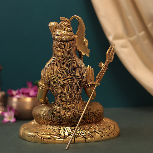 Fine Brass Shiva Idol in 11.5 Inches