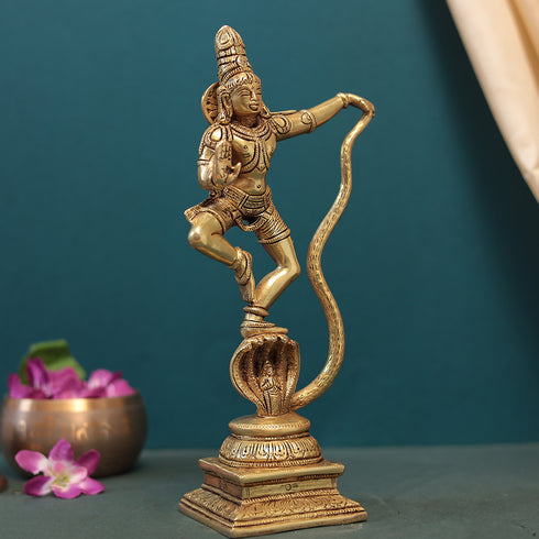 Brass Dancing Kalinga Krishna Idol in 30 Cm (12 Inches)