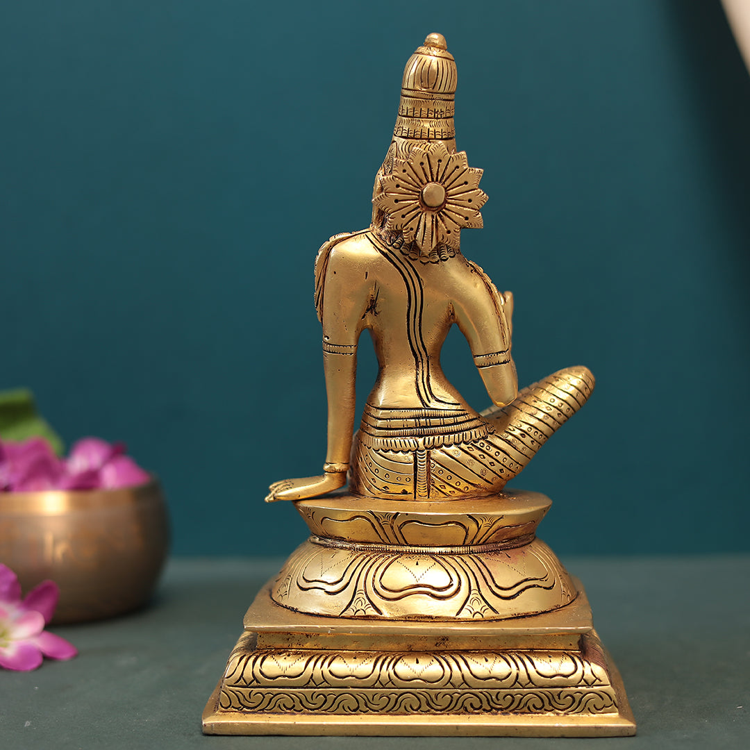 Brass Auspicious Seated Maa Parvati or Uma In 10" (25 Cm)