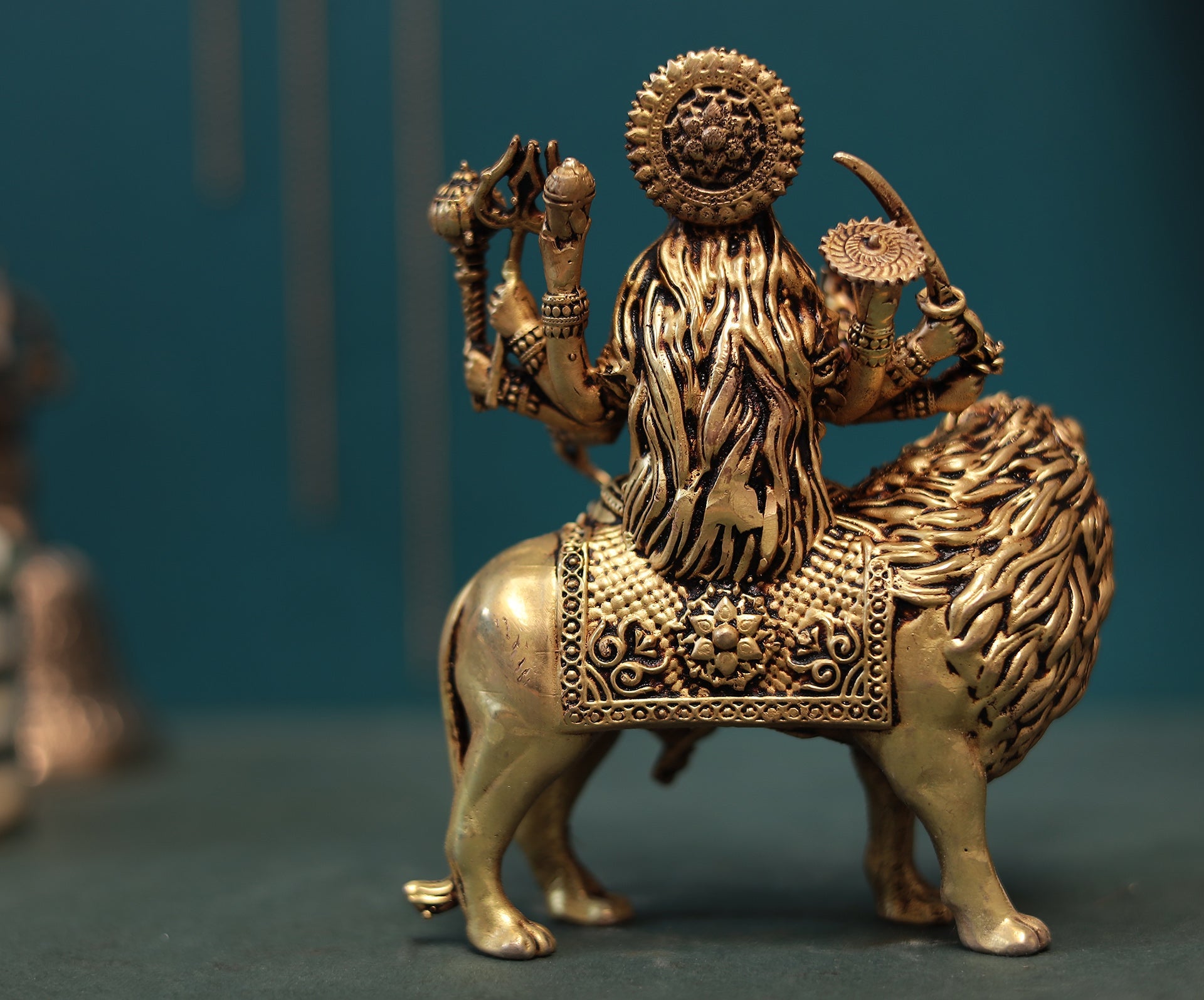 Superfine Puja Essential Brass Durga In 5.5 Inches (14 Cm)