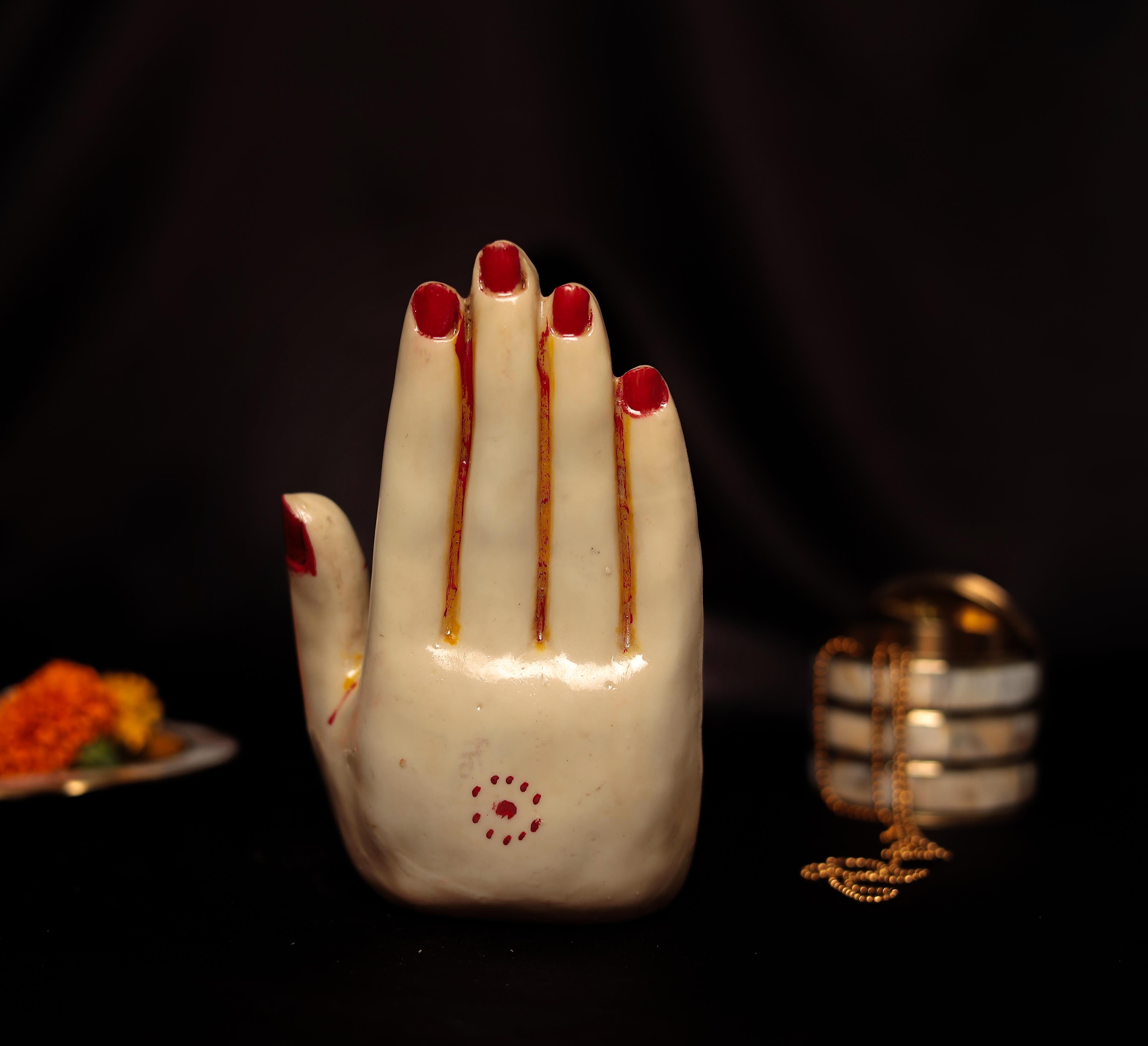 Good Luck Palm Buddha Showpiece For Home or Office Décor