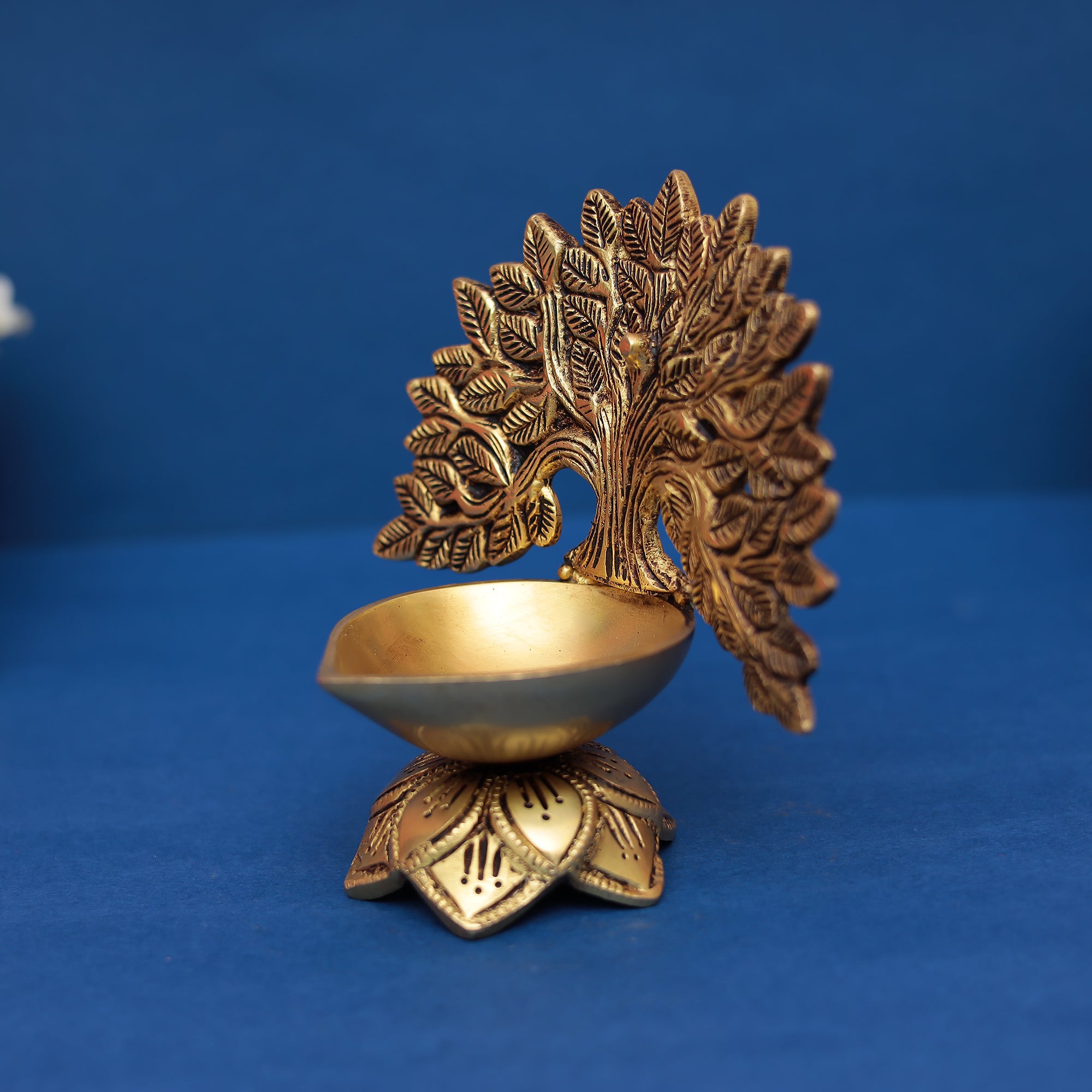 Svastika’s Brass Kalpavriksha Diya in 6 Inches