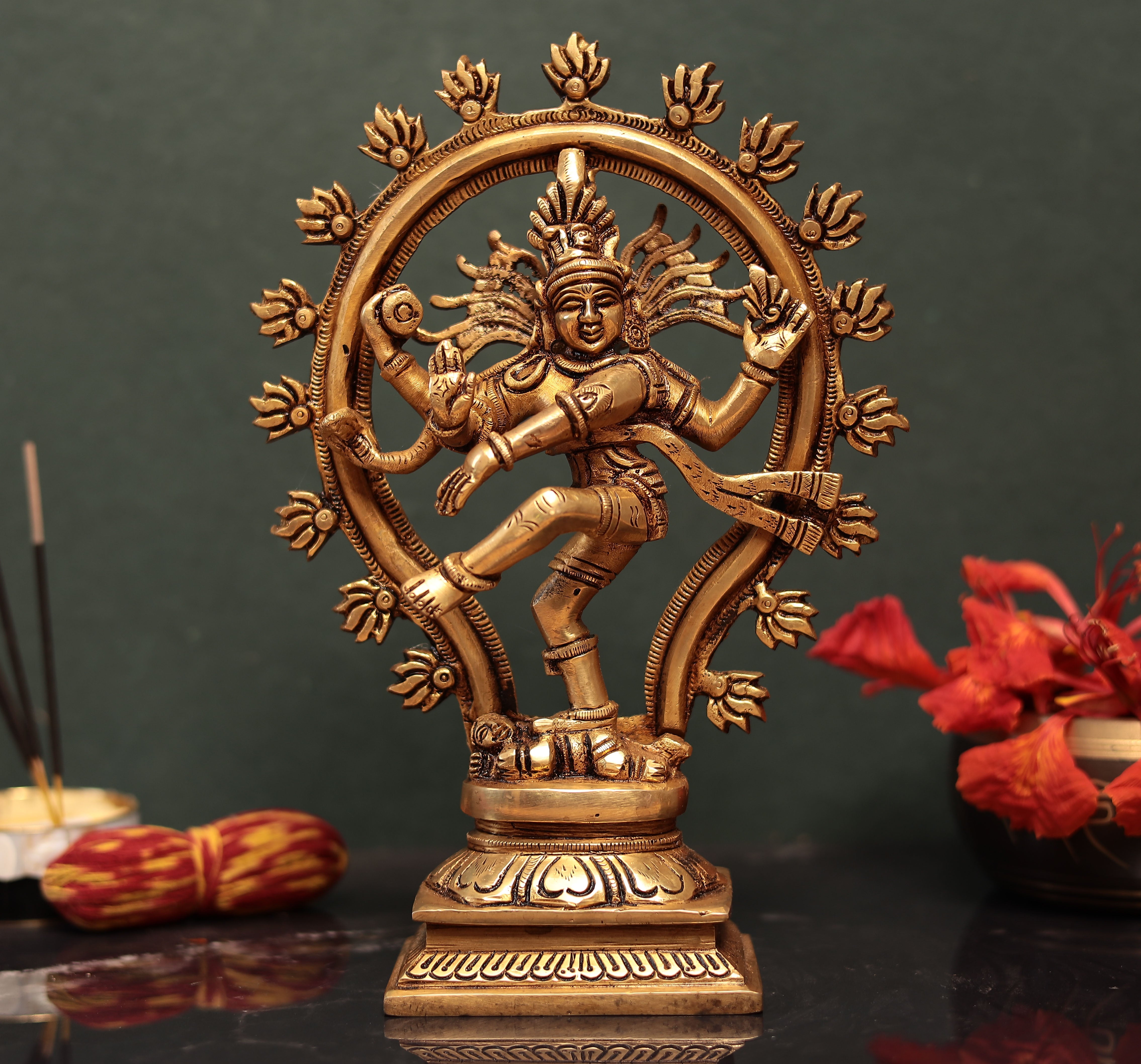 Brass Nataraja/Dancing Shiva in 10 Inches