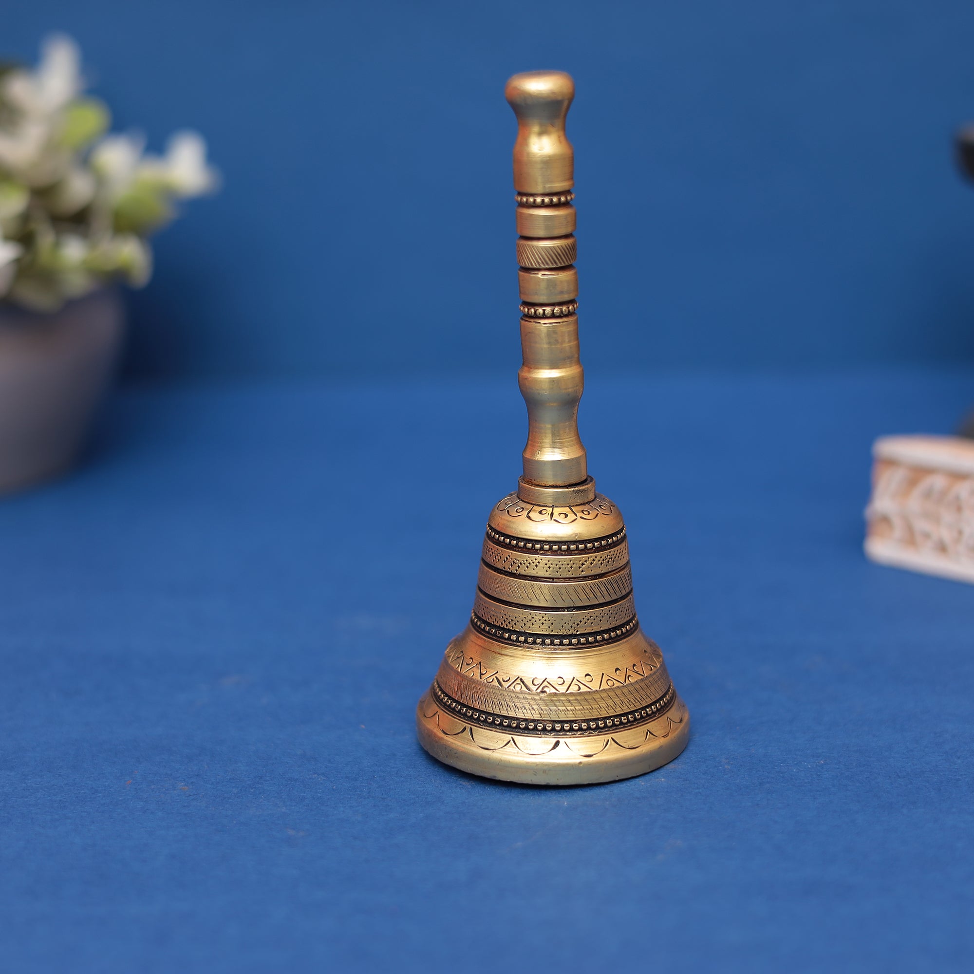 Pure Brass Puja Bell (Ghanti) 6" INCH