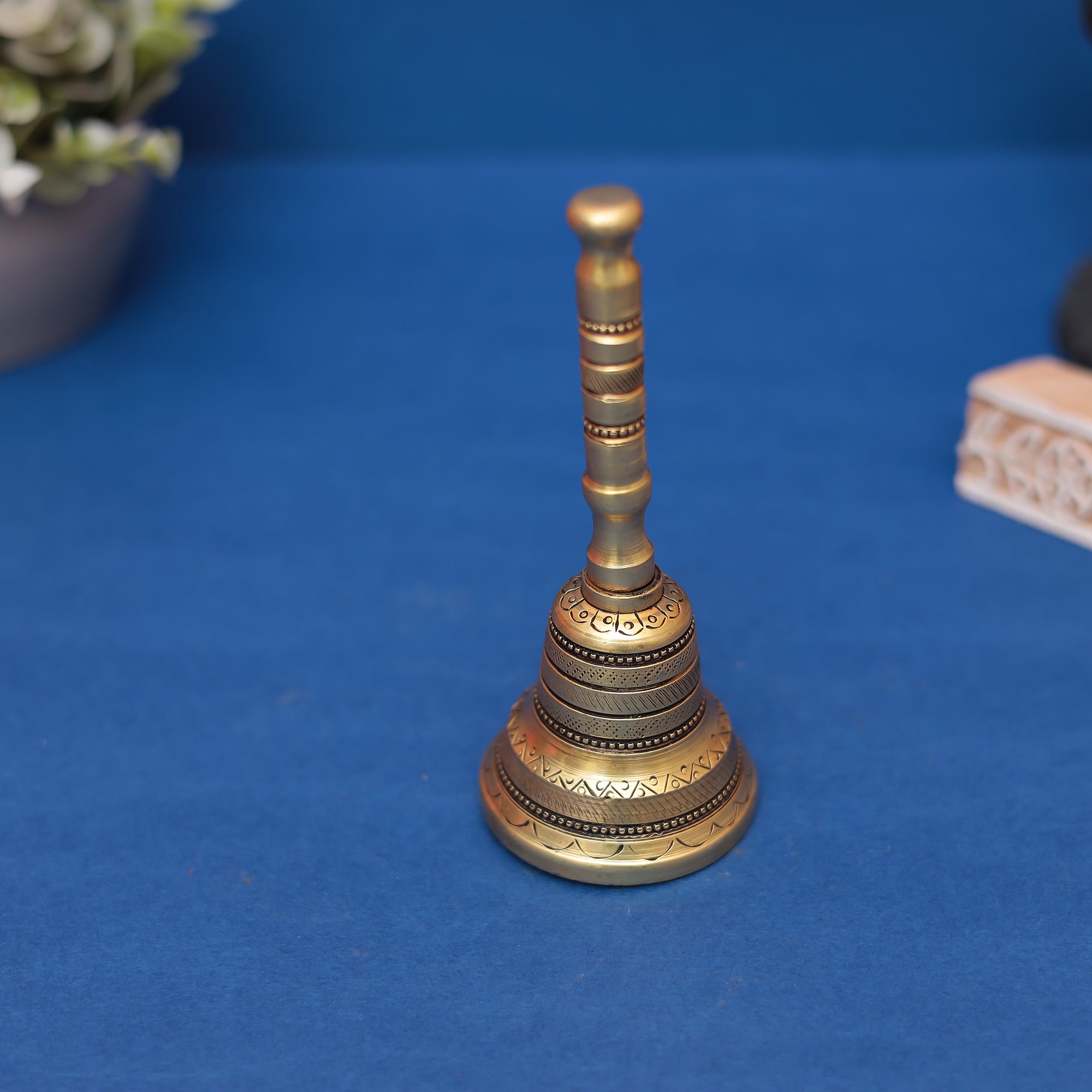 Pure Brass Puja Bell (Ghanti) 6" INCH