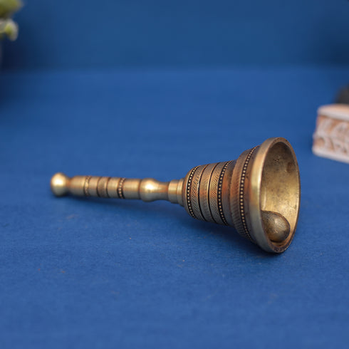 Pure Brass Puja Bell (Ghanti) 6" INCH