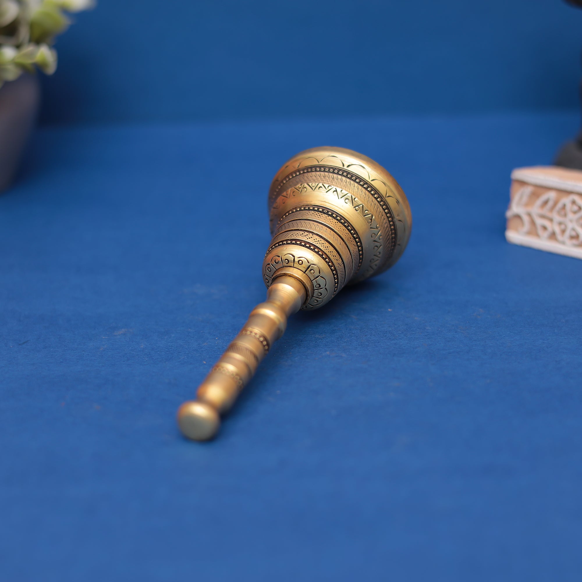 Pure Brass Puja Bell (Ghanti) 6" INCH