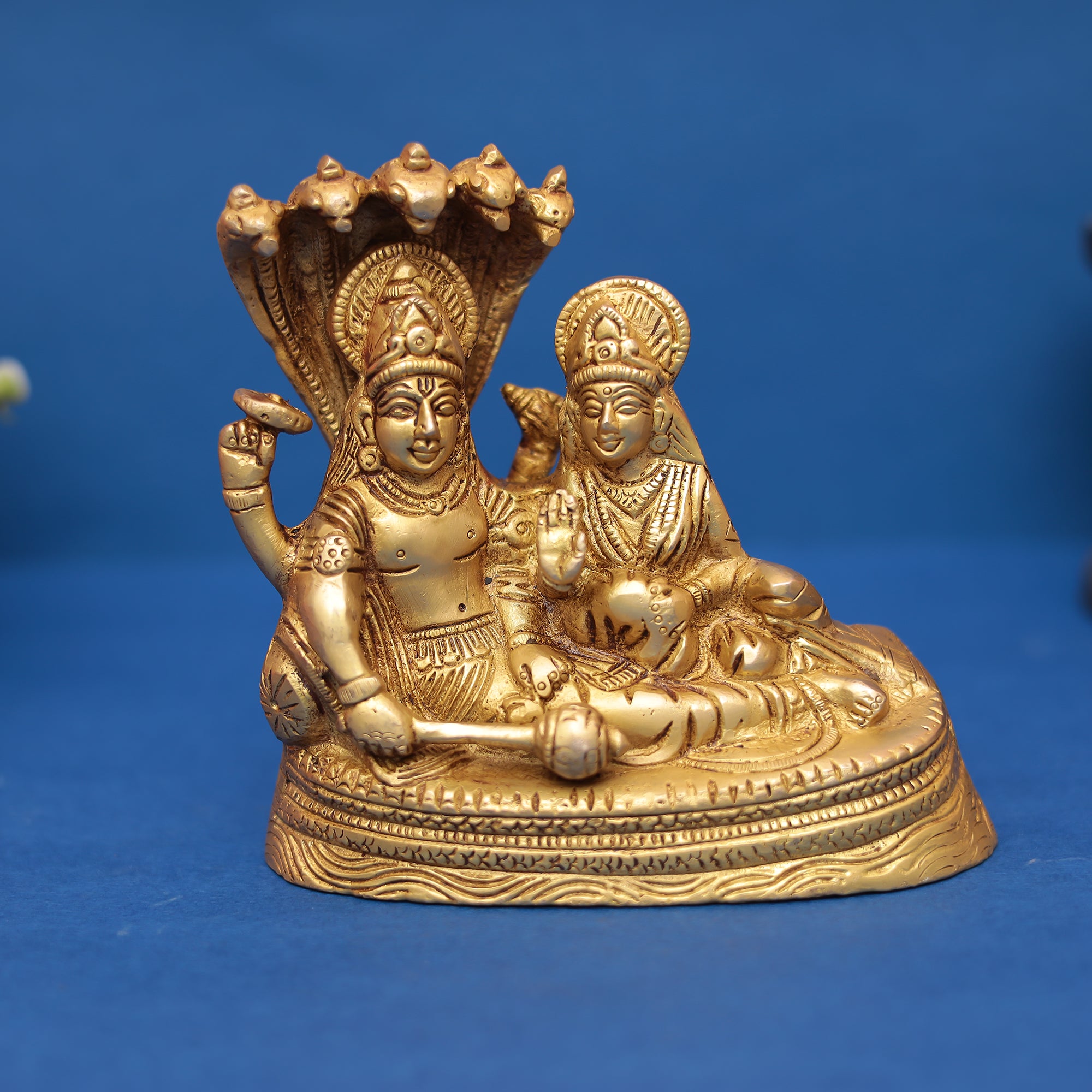 Brass Lakshmi Narayan with Sheshnaag Idol 5" Inch