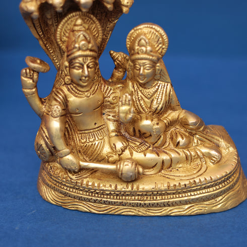 Brass Lakshmi Narayan with Sheshnaag Idol 5" Inch
