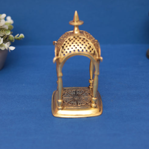 Brass Mini Temple for Pooja Room & Gifting 7" INCH
