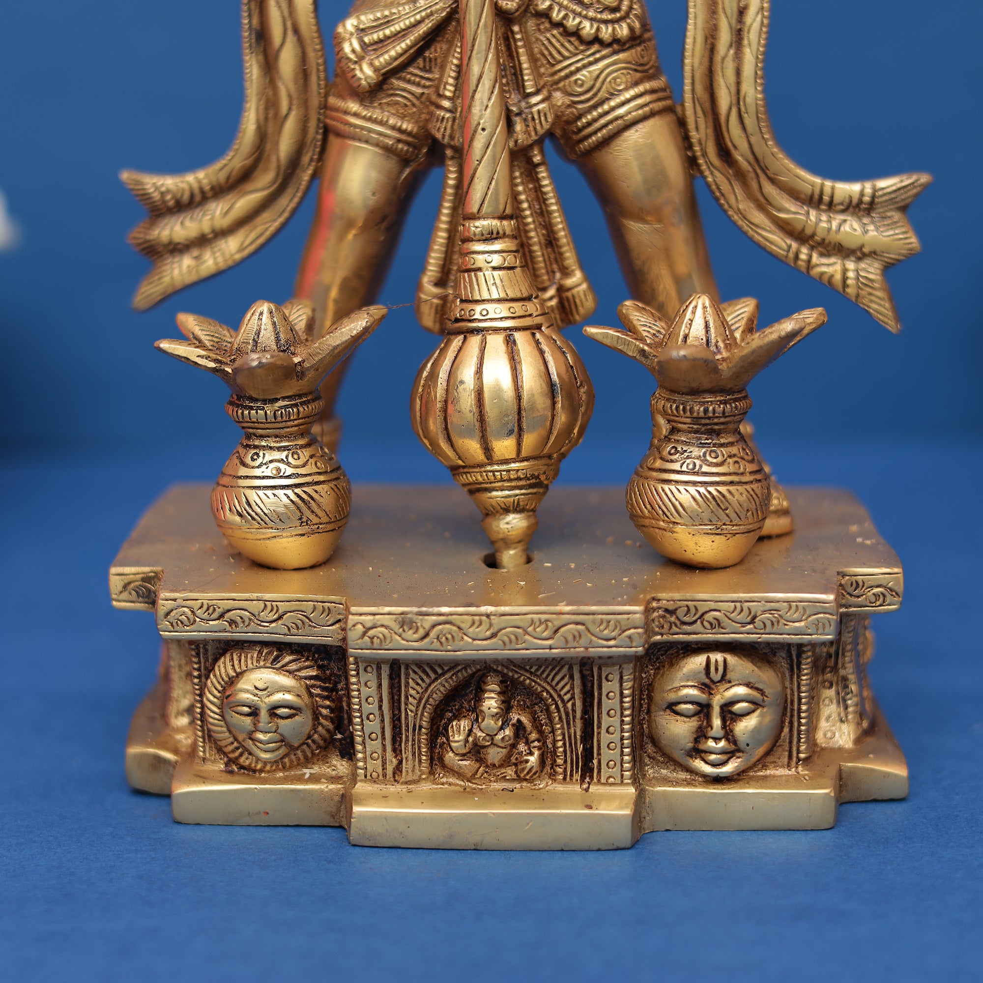 Brass Standing Hanuman Ji Murti Showing Shri Ram & Sita in His Heart 12" INCH