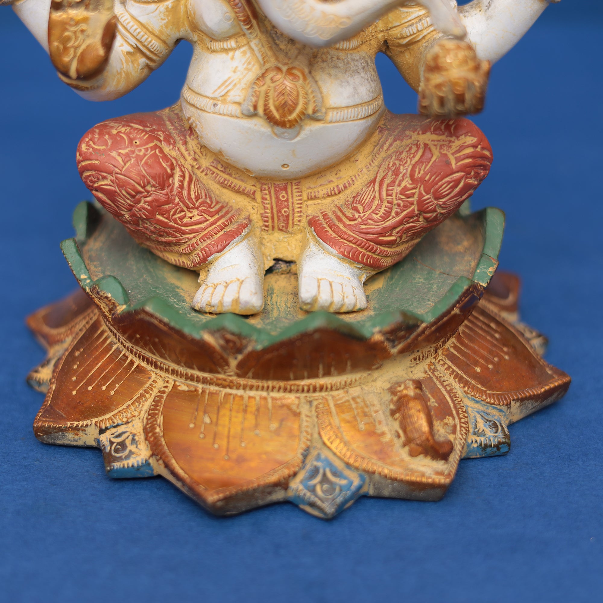 Lord Ganesha Idol on Lotus Base 9" INCH