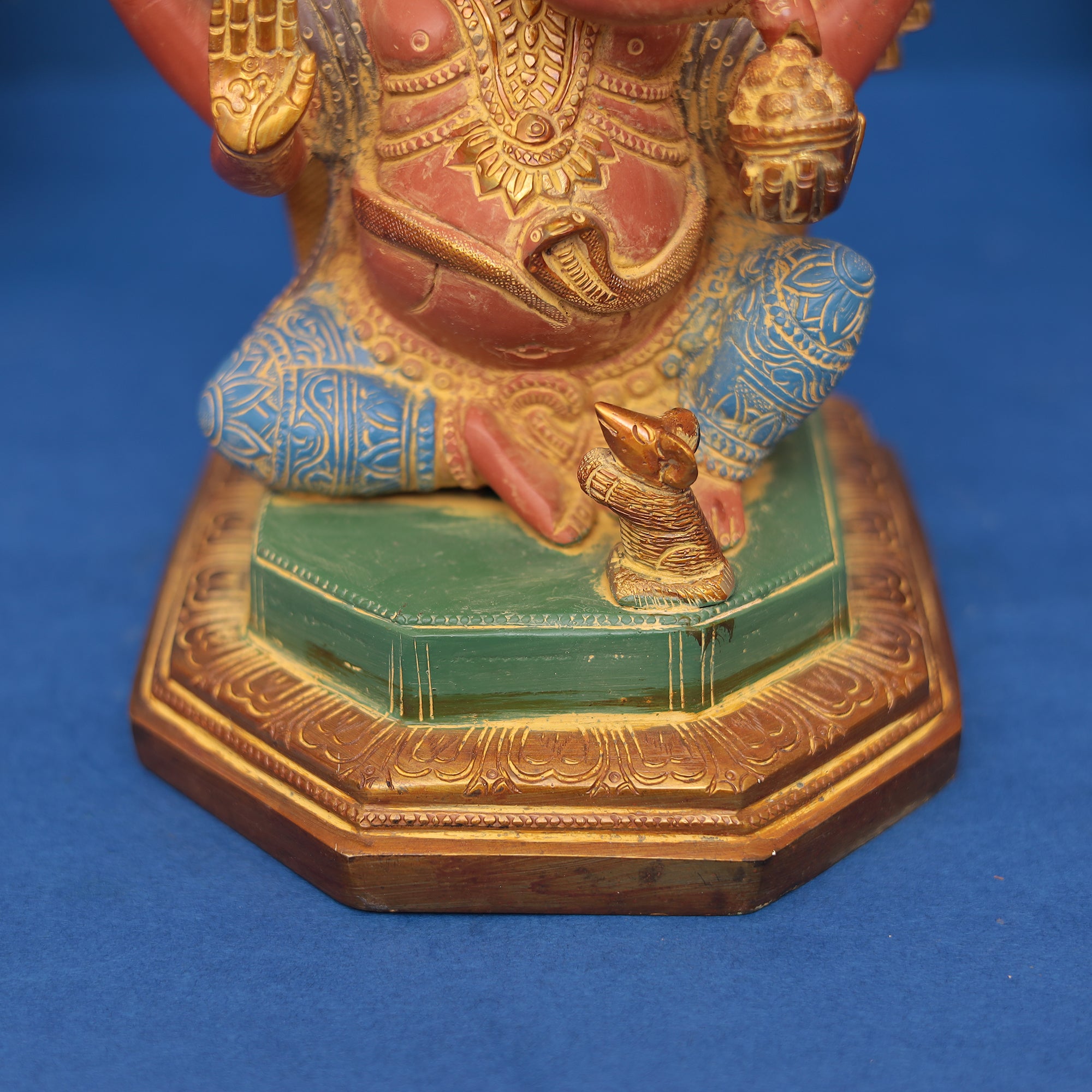 Lord Ganesha Idol with Ornate Prabhavali – In Brass 11" INCH