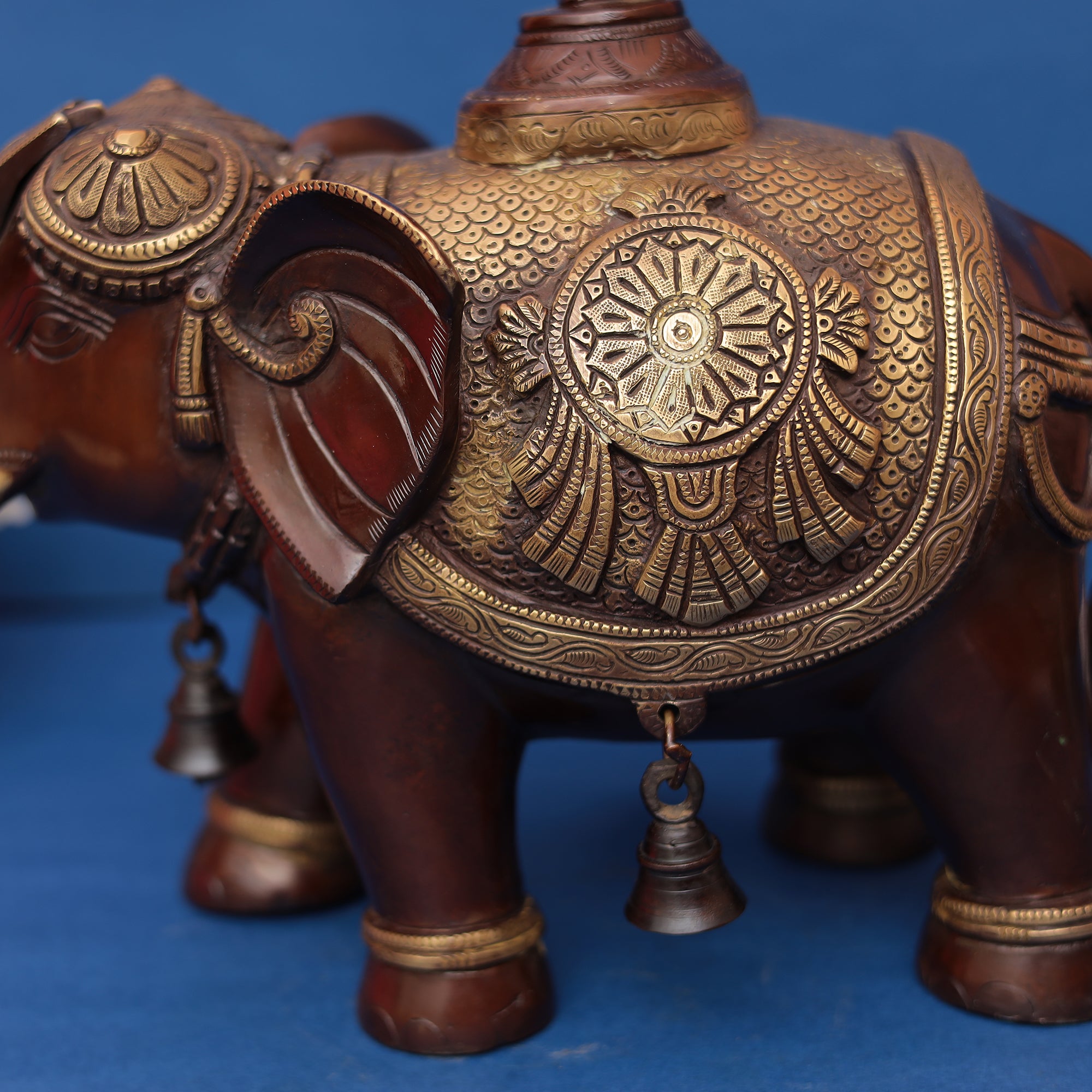 Pure Brass Lord Venkateshwara Swamy on Elephant 17" INCH