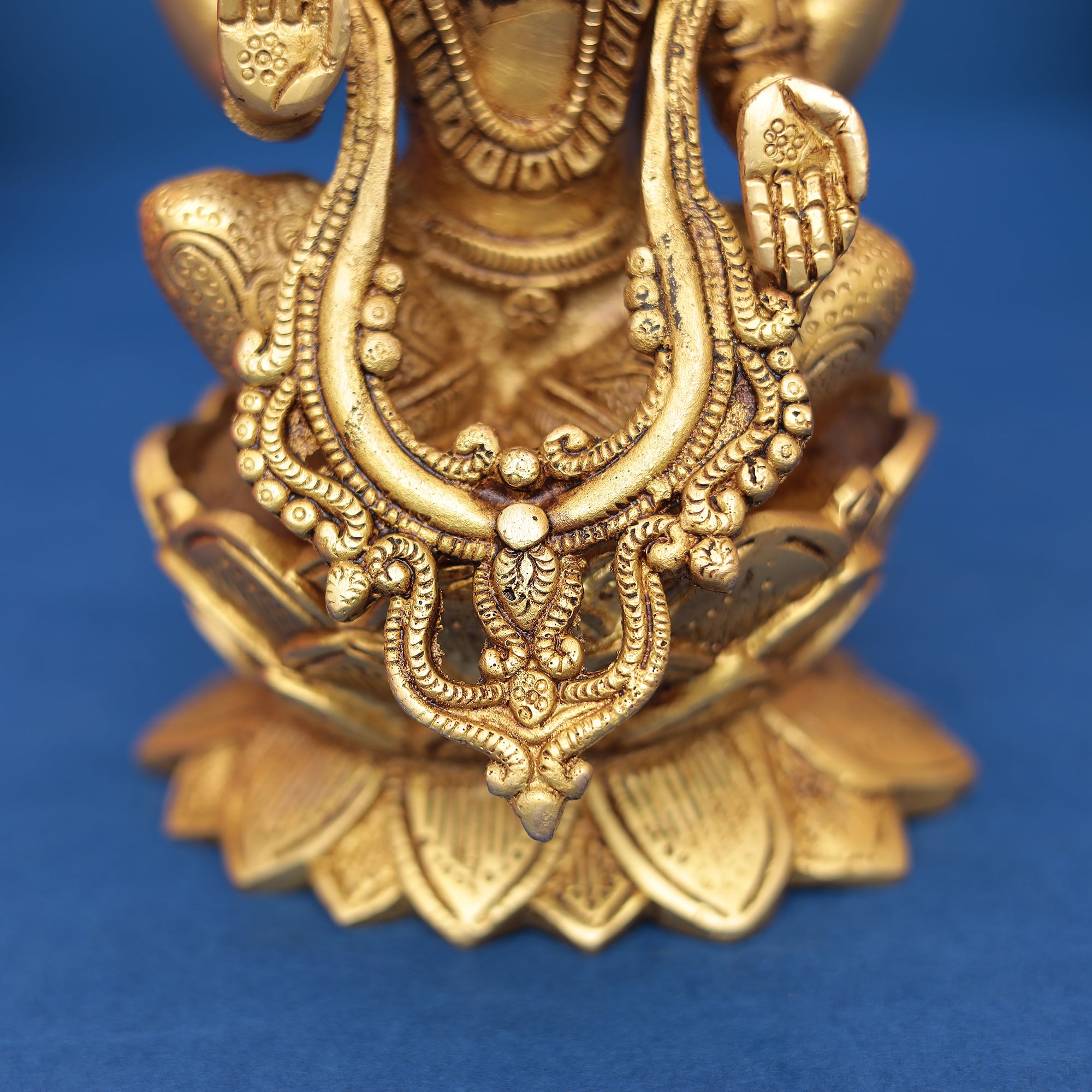 Brass Goddess Lakshmi Idol 9" INCH
