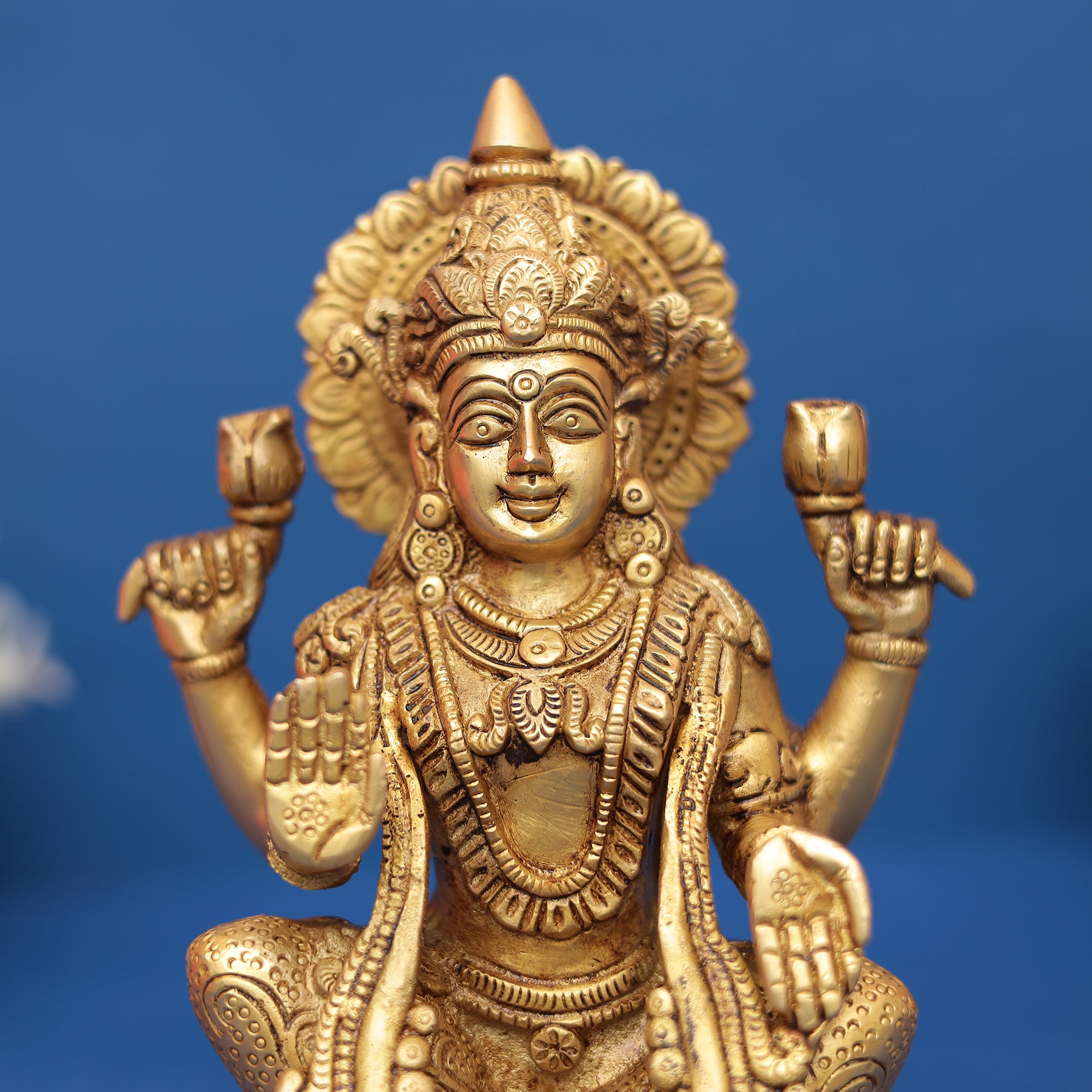 Brass Goddess Lakshmi Idol 9" INCH