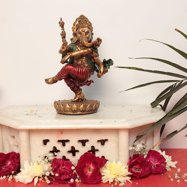 Dancing ganesha In 8 Inches