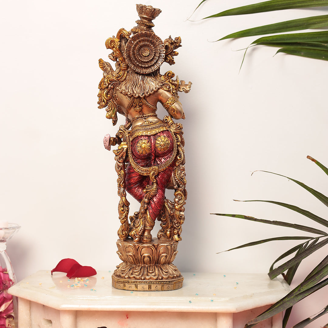 15 Inches Lord Flute krishna a prominent diety in Hinduisim
