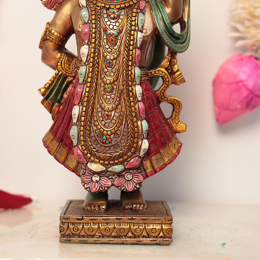 Alluring Shrinath Ji/Shreenath Ji/Dwarkadhish idol For Puja/Home/office/Gifting In 10 Inch (26 Cm)
