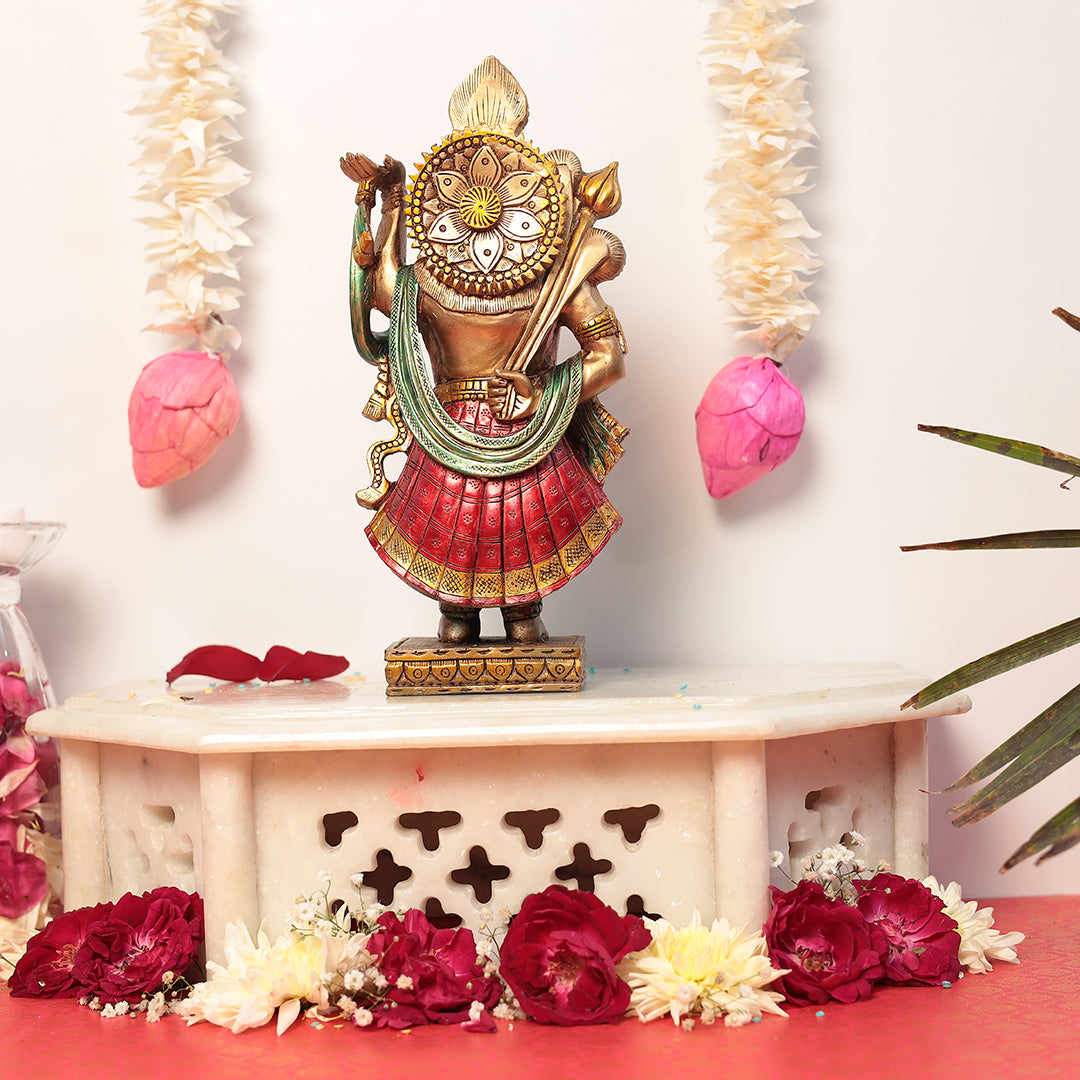 Alluring Shrinath Ji/Shreenath Ji/Dwarkadhish idol For Puja/Home/office/Gifting In 10 Inch (26 Cm)