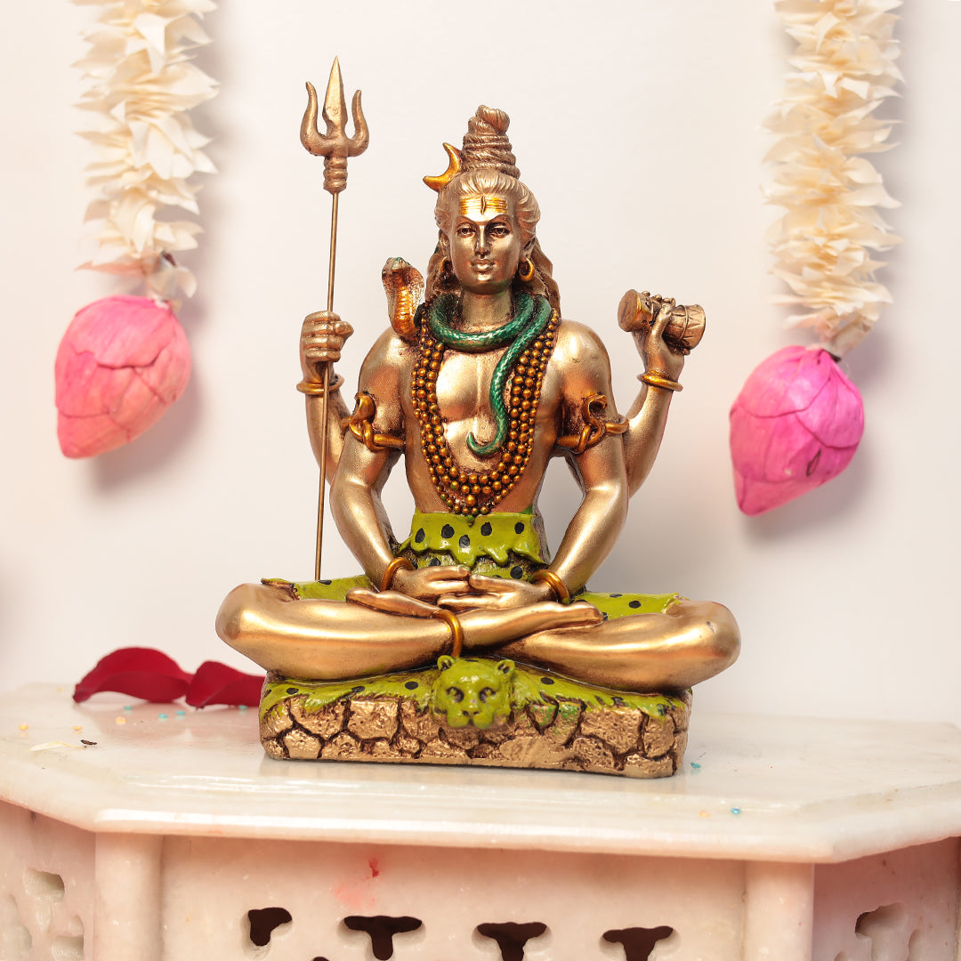 Elegant Lord Shiva In Resin For Temple/Puja/Decor