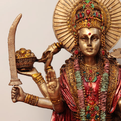 Standing Maa Durga With Lion 6 Inches