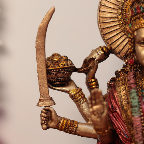 Standing Maa Durga With Lion 6 Inches